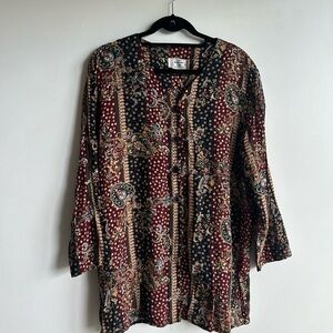 Vintage Paisley boho Blouse